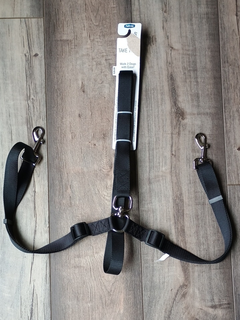 Petmate Black Double Dog Walking Harness and Splitter Lead